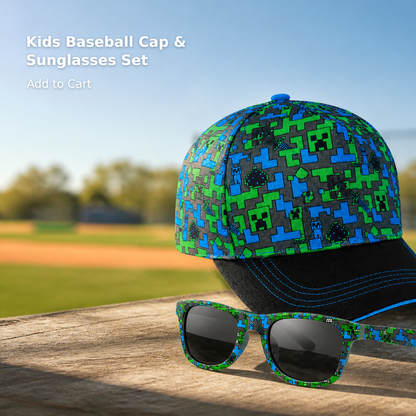 Kids’ Baseball Cap & UV-Protective Sunglasses Set